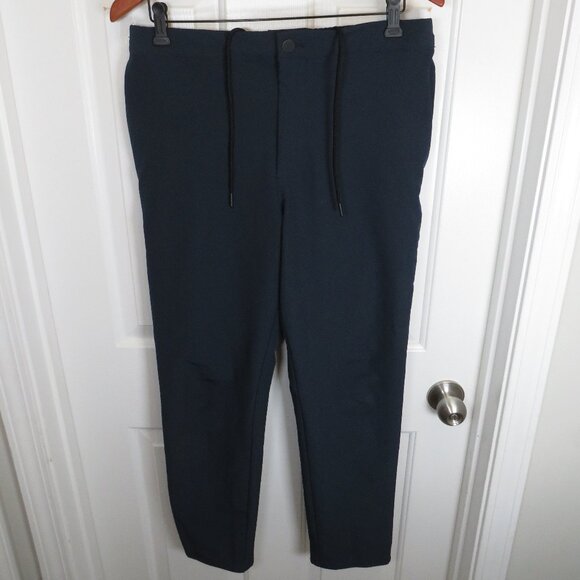 Banana Republic Performance Slim-Tapered Fit Drawstring Pants Mens 32x32 Blue - Picture 1 of 8